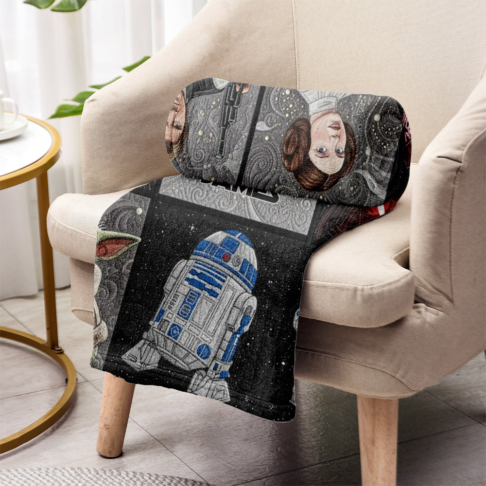 Personalized Star Wars Blanket Custom Name Unique Gift Blanket GradoCreations