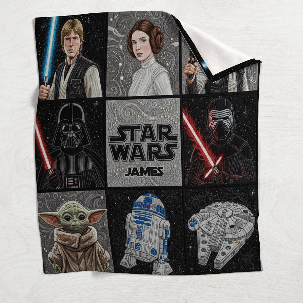 Personalized Star Wars Blanket Custom Name Unique Gift Blanket GradoCreations