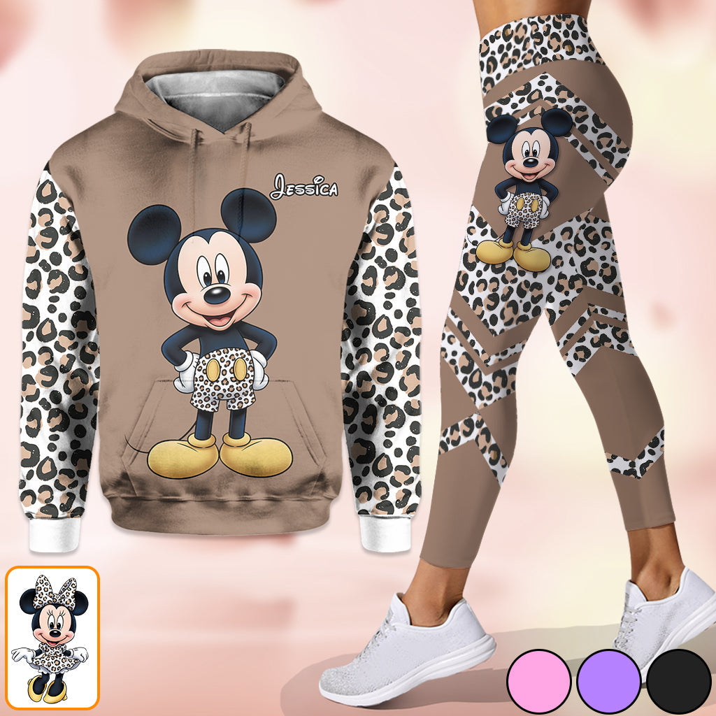 Personalized Mickey Mouse Hoodie and Leggings Set for Kids Hoodie & Leggings GradoCreations