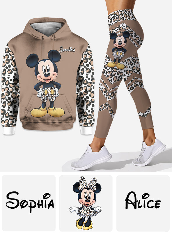Personalized Mickey Mouse Hoodie and Leggings Set for Kids Hoodie & Leggings GradoCreations