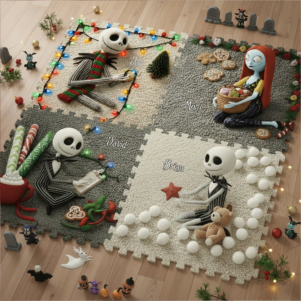 Personalized Non-Slip Tufted Rug Custom Family Design for Christmas Non-Slip Tufted Rug GradoCreations