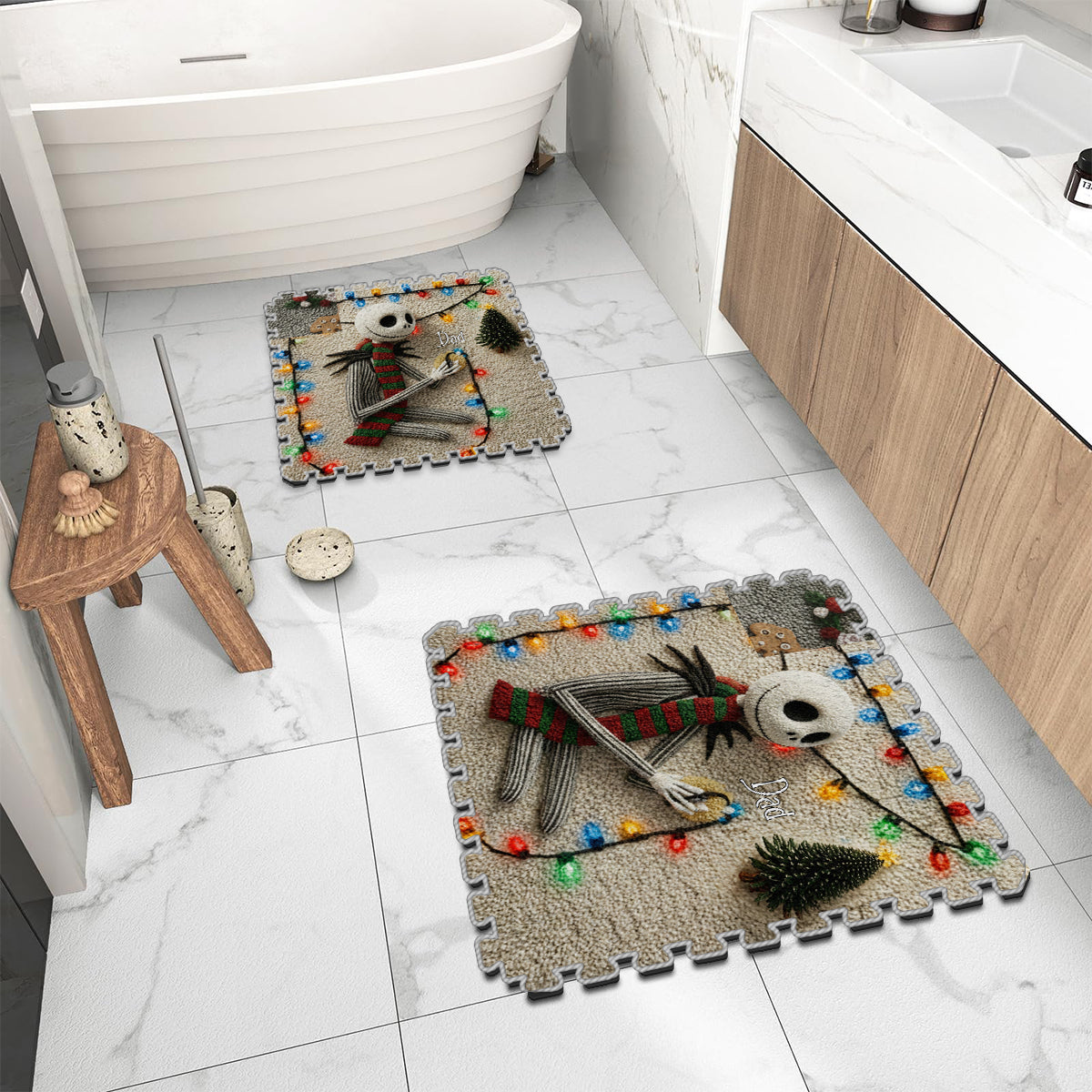 Personalized Non-Slip Tufted Rug Custom Family Design for Christmas Non-Slip Tufted Rug GradoCreations