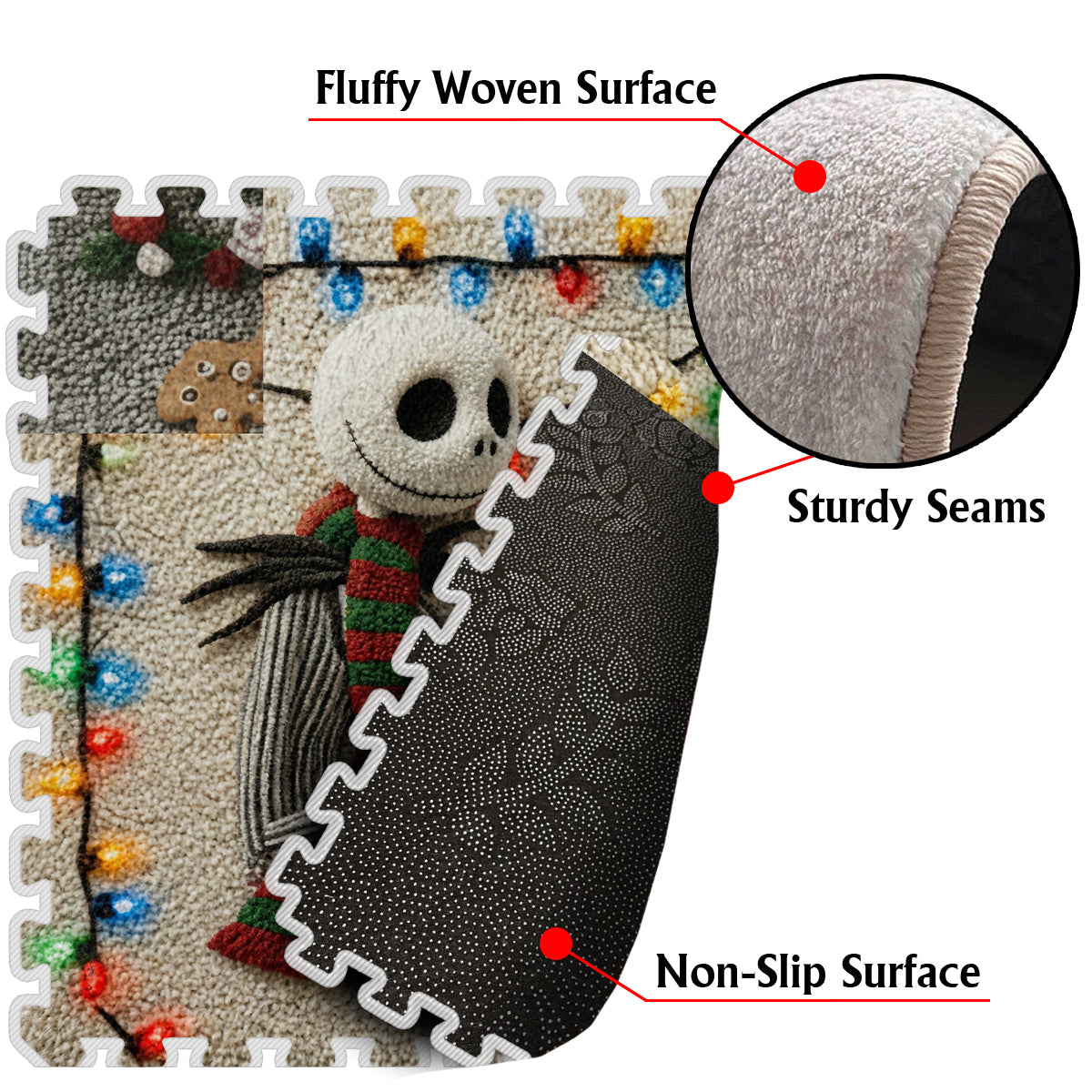 Personalized Non-Slip Tufted Rug Custom Family Design for Christmas Non-Slip Tufted Rug GradoCreations