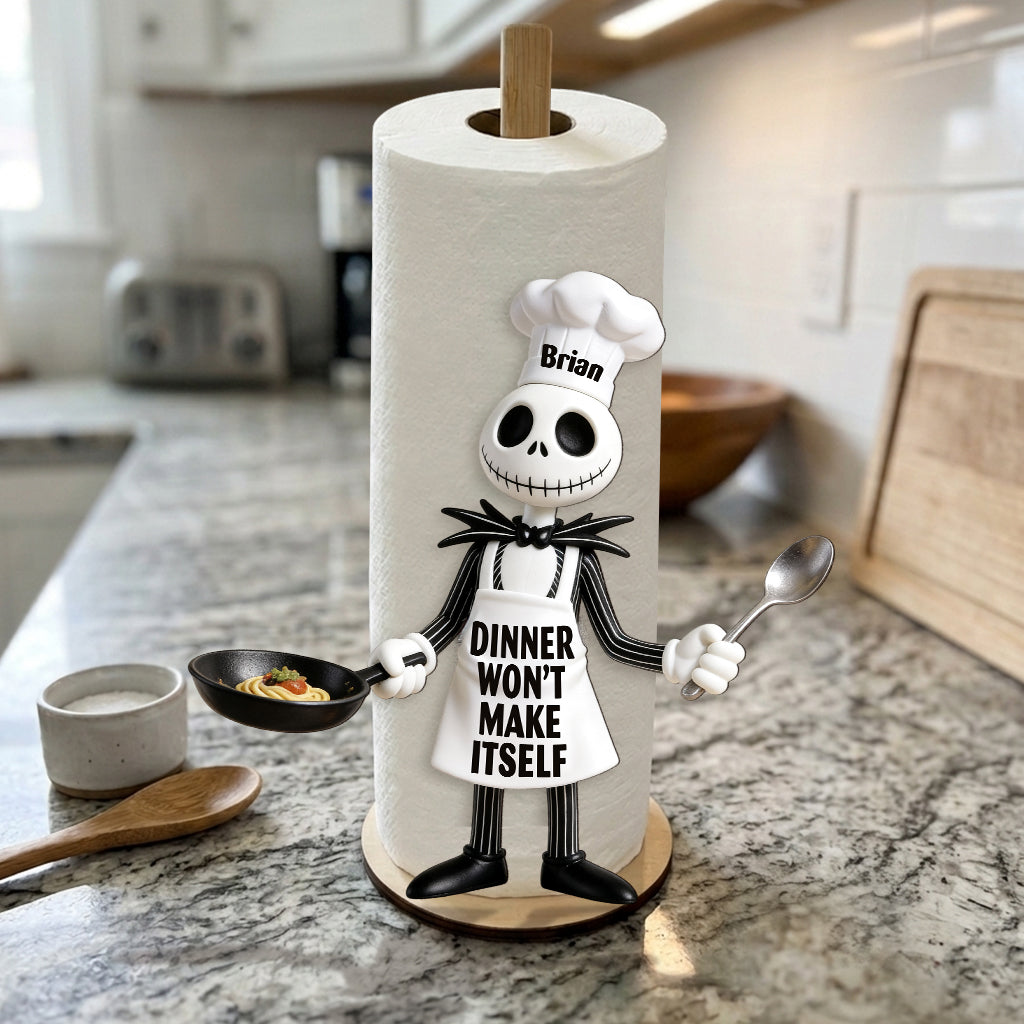 Personalized Halloween Paper Towel Stand Unique Gift for Kitchen Paper Towel Stand GradoCreations