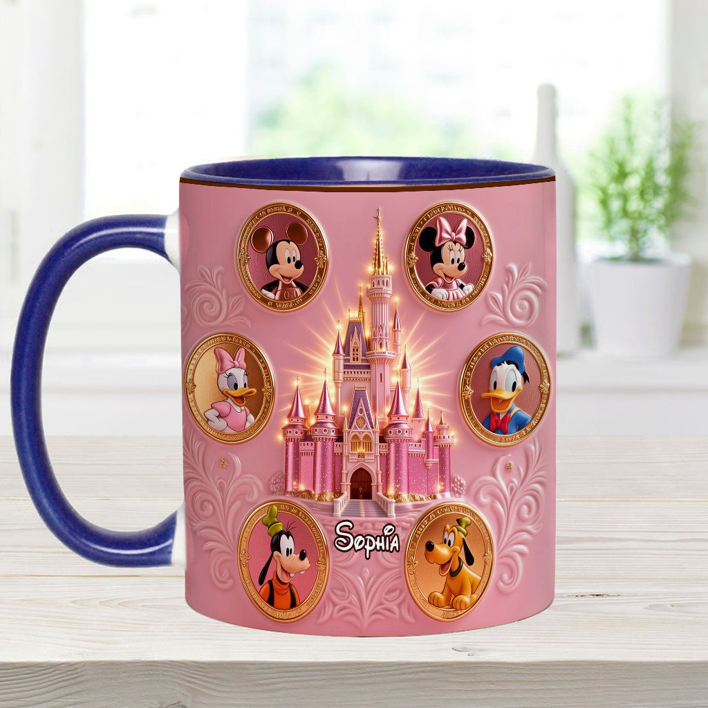 Personalized Mouse Accent Mug & Coaster Gift for Kids - Magical Castle Accent Mug & Coaster GradoCreations