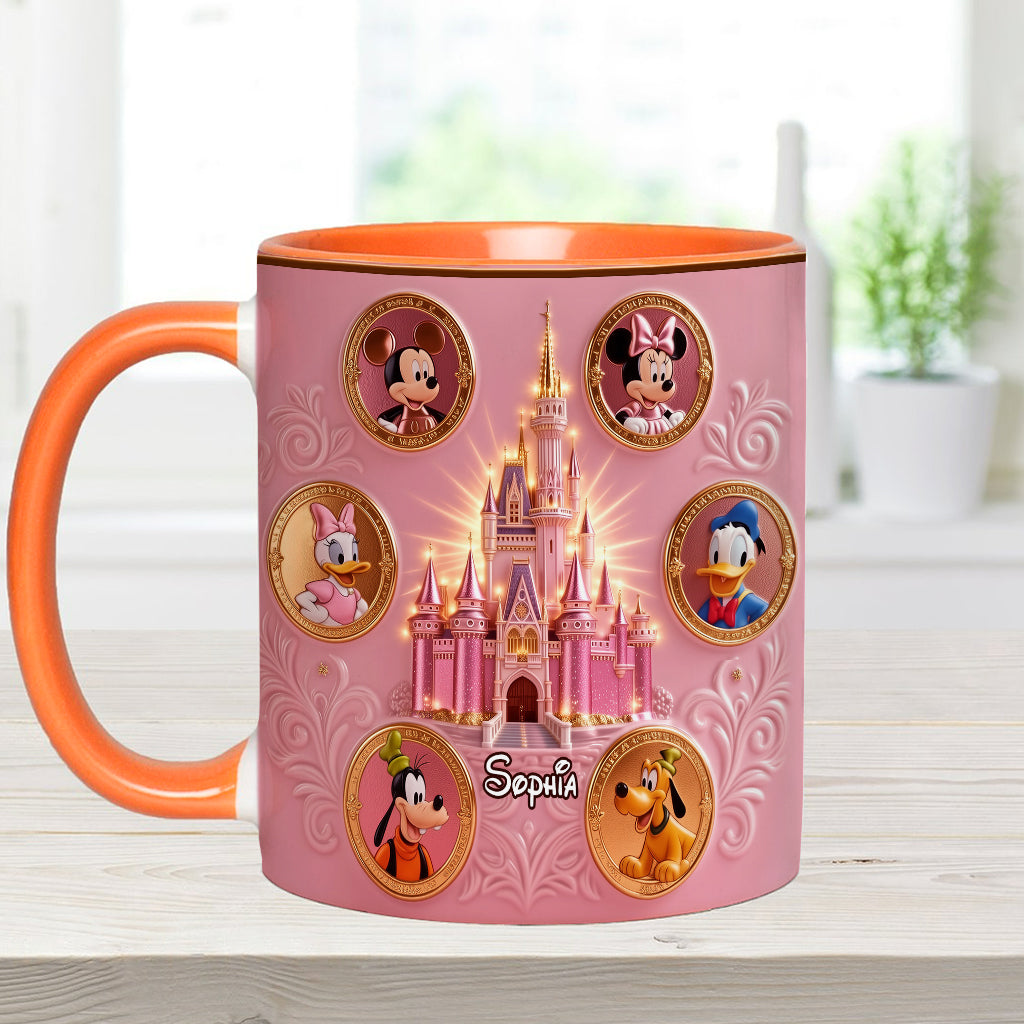 Personalized Mouse Accent Mug & Coaster Gift for Kids - Magical Castle Accent Mug & Coaster GradoCreations