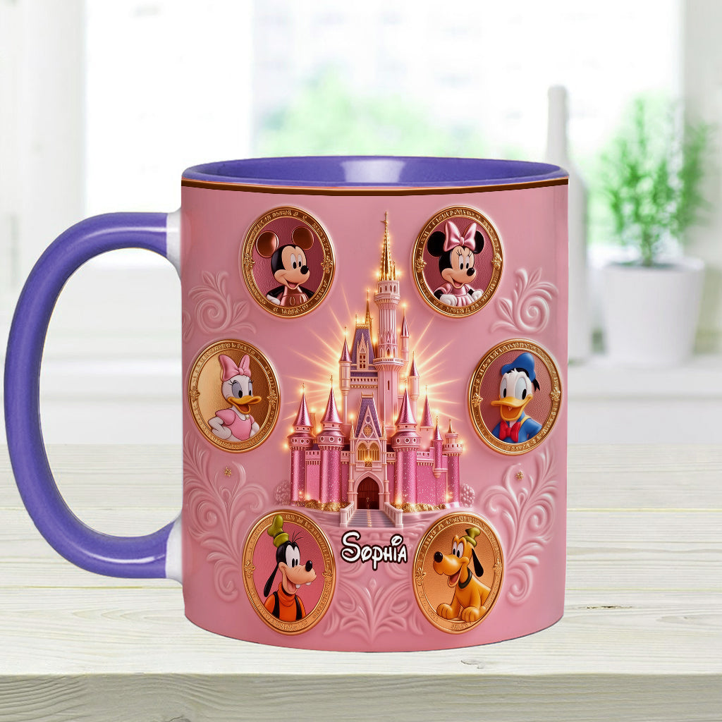 Personalized Mouse Accent Mug & Coaster Gift for Kids - Magical Castle Accent Mug & Coaster GradoCreations