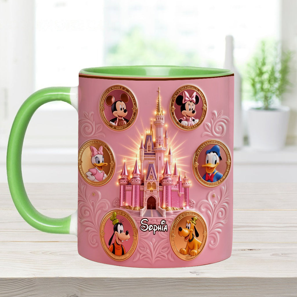 Personalized Mouse Accent Mug & Coaster Gift for Kids - Magical Castle Accent Mug & Coaster GradoCreations