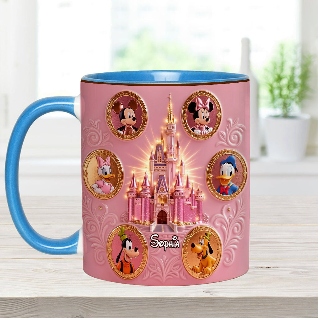 Personalized Mouse Accent Mug & Coaster Gift for Kids - Magical Castle Accent Mug & Coaster GradoCreations