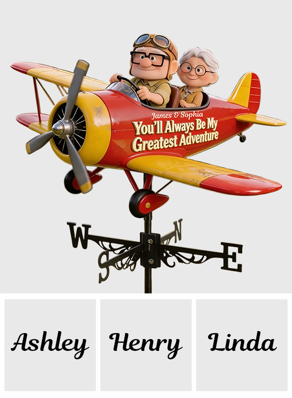 Personalized Up Movie Couple Weather Vane Custom Name Gift Weather Vane GradoCreations