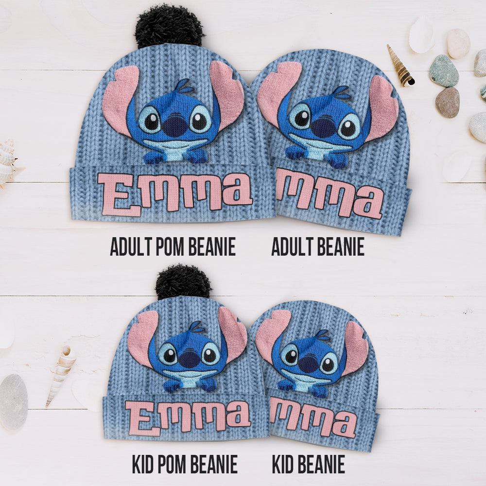 Personalized Stitch Beanie Hat Custom Name Gift for Kids Beanie Hat GradoCreations
