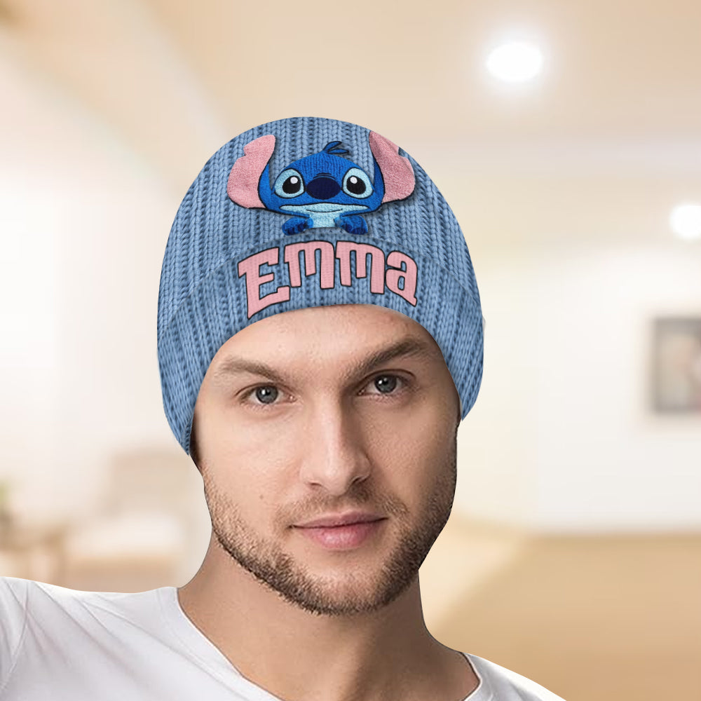 Personalized Stitch Beanie Hat Custom Name Gift for Kids Beanie Hat GradoCreations