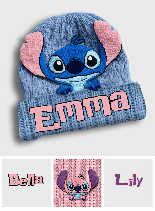 Personalized Stitch Beanie Hat Custom Name Gift for Kids Beanie Hat GradoCreations