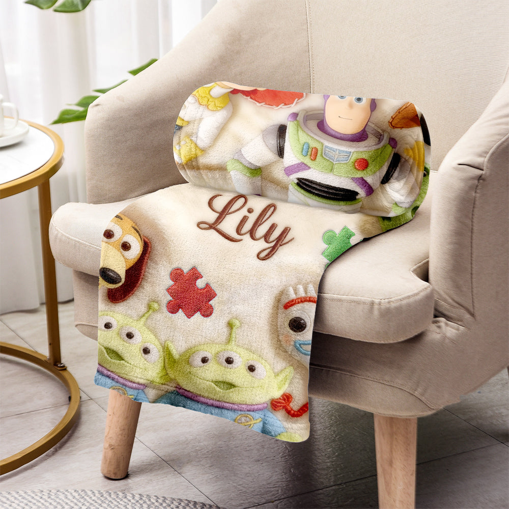Personalized Autism Awareness Blanket with Friends Theme Blanket GradoCreations