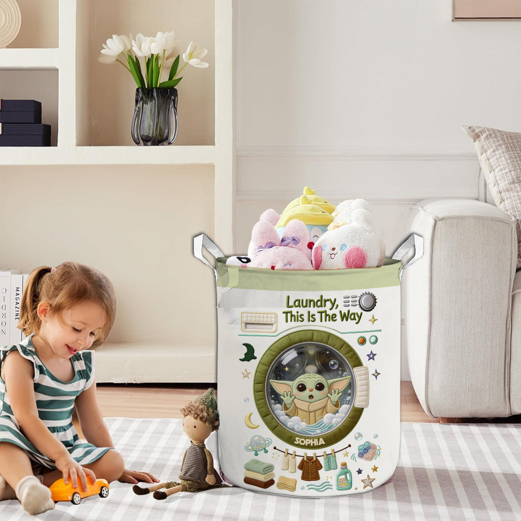 Personalized Quilted Laundry Basket with Cute Design for Laundry Lovers Quilted Laundry Basket GradoCreations