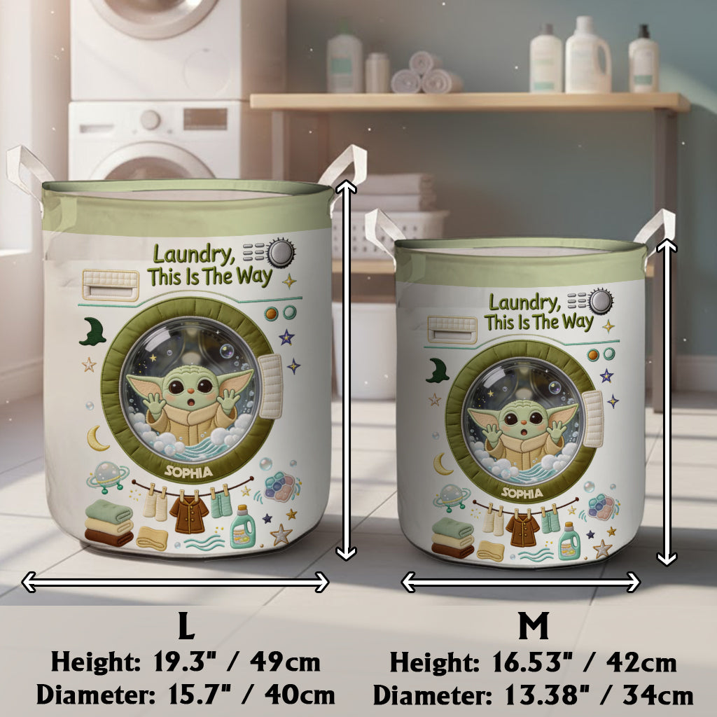 Personalized Cute Baby Yoda Storage Basket for Kids Room Organization Laundry Basket GradoCreations