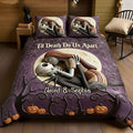 Personalized Nightmare Before Christmas Quilt Set for Couples - Unique Gift Idea Quilt Set GradoCreations