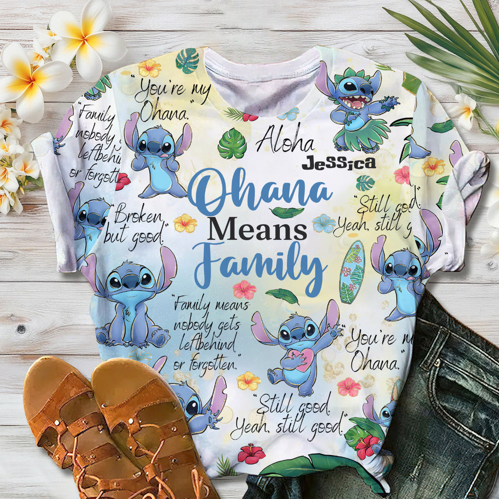 Personalized Ohana All Over Shirt Unique Family Gift All Over Shirt GradoCreations