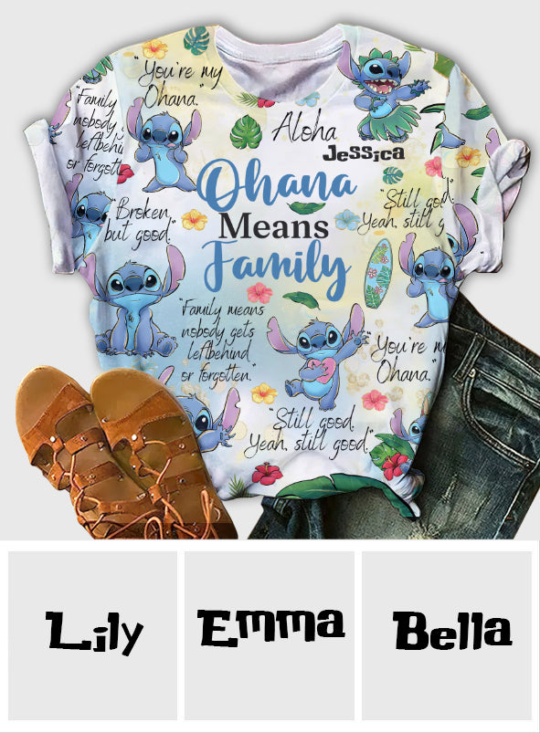 Personalized Ohana All Over Shirt Unique Family Gift All Over Shirt GradoCreations
