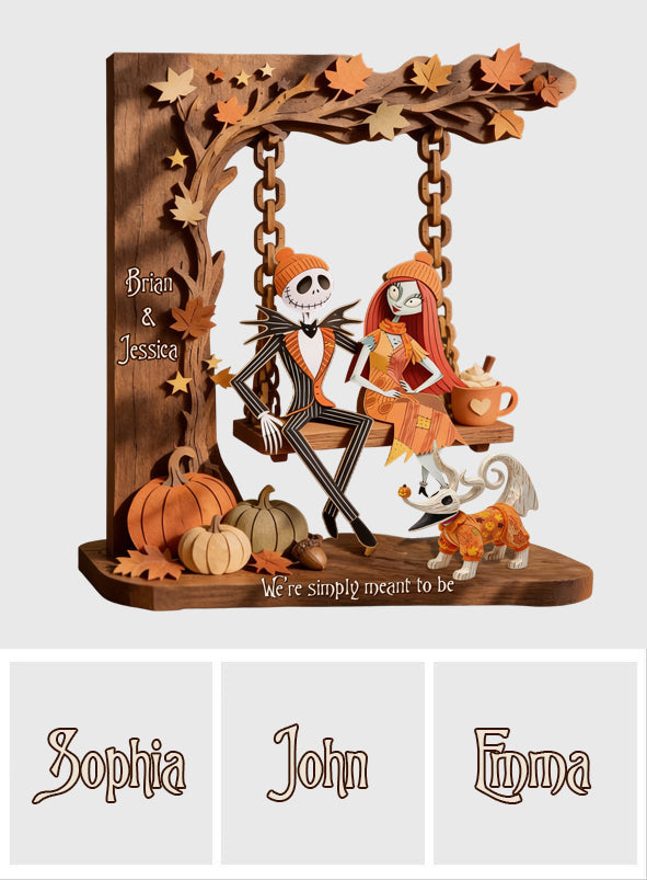 Personalized Nightmare Before Christmas 2 Layered Wood Sign Gift for Fans 2 Layered Wood Sign GradoCreations