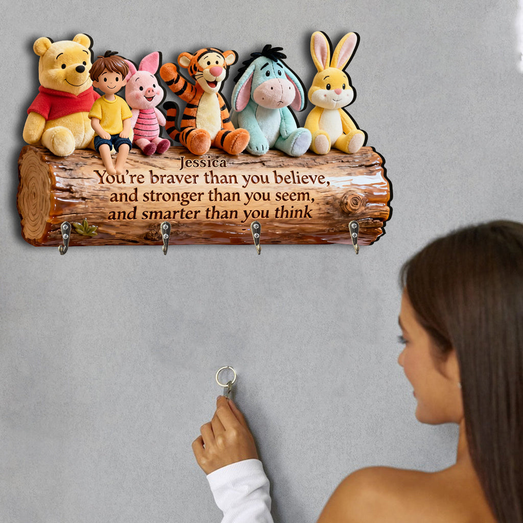 Personalized Bear Key Rack Custom Name Hanging Organizer Gift Custom Shaped Key Rack GradoCreations