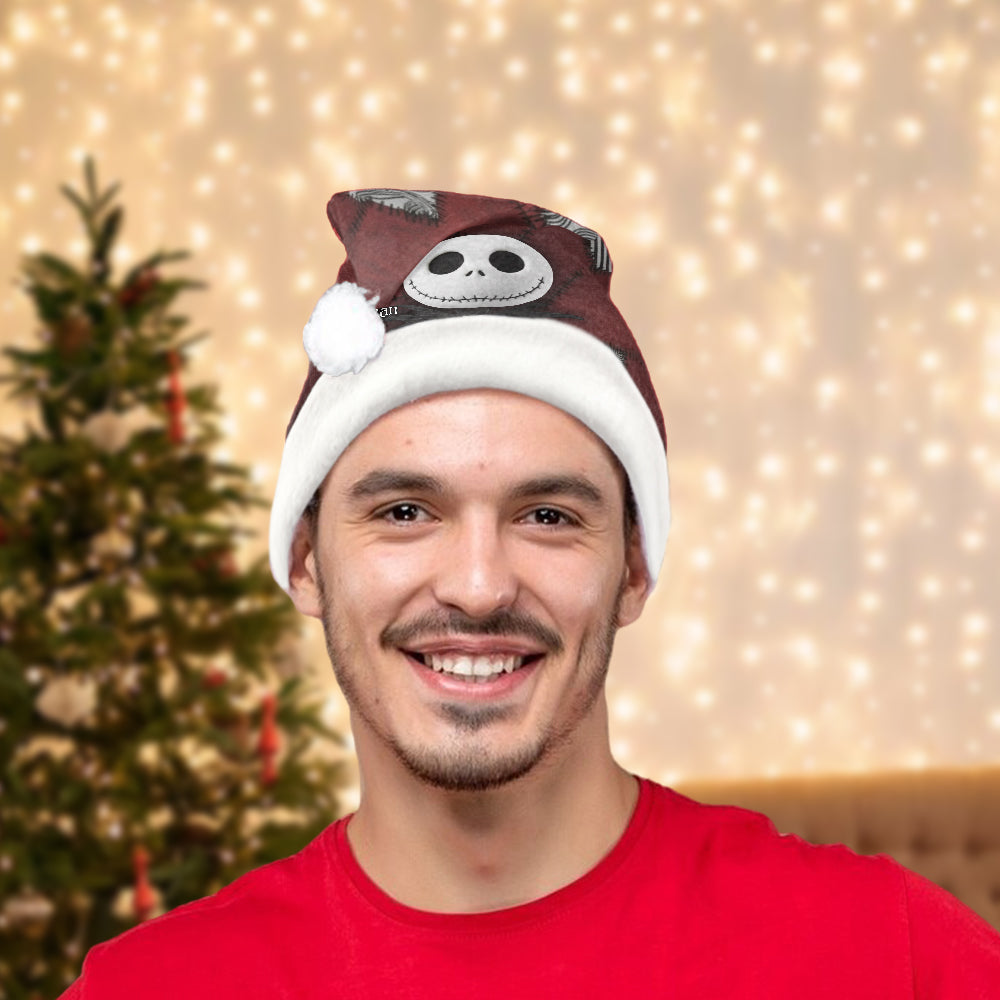 Personalized Nightmare Before Christmas Santa Hat for Couples Santa Claus Hat GradoCreations