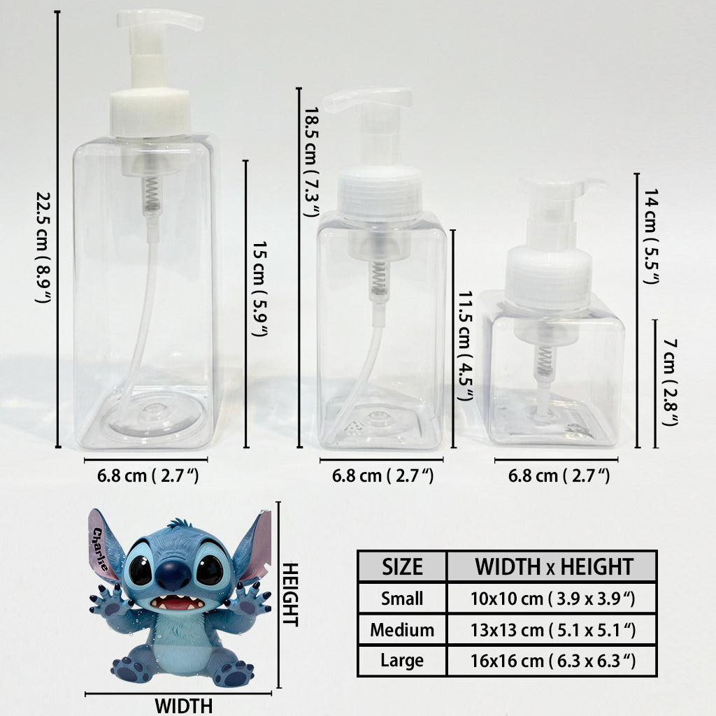 Personalized Pump Dispenser with Custom Design for Kids' Bathroom Pump Dispenser GradoCreations