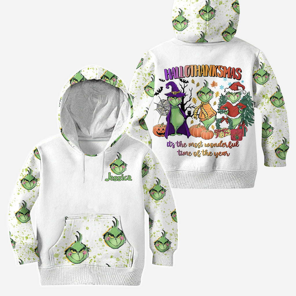 Personalized Grinch Hoodie and Leggings Set for Christmas Gift Hoodie & Leggings GradoCreations