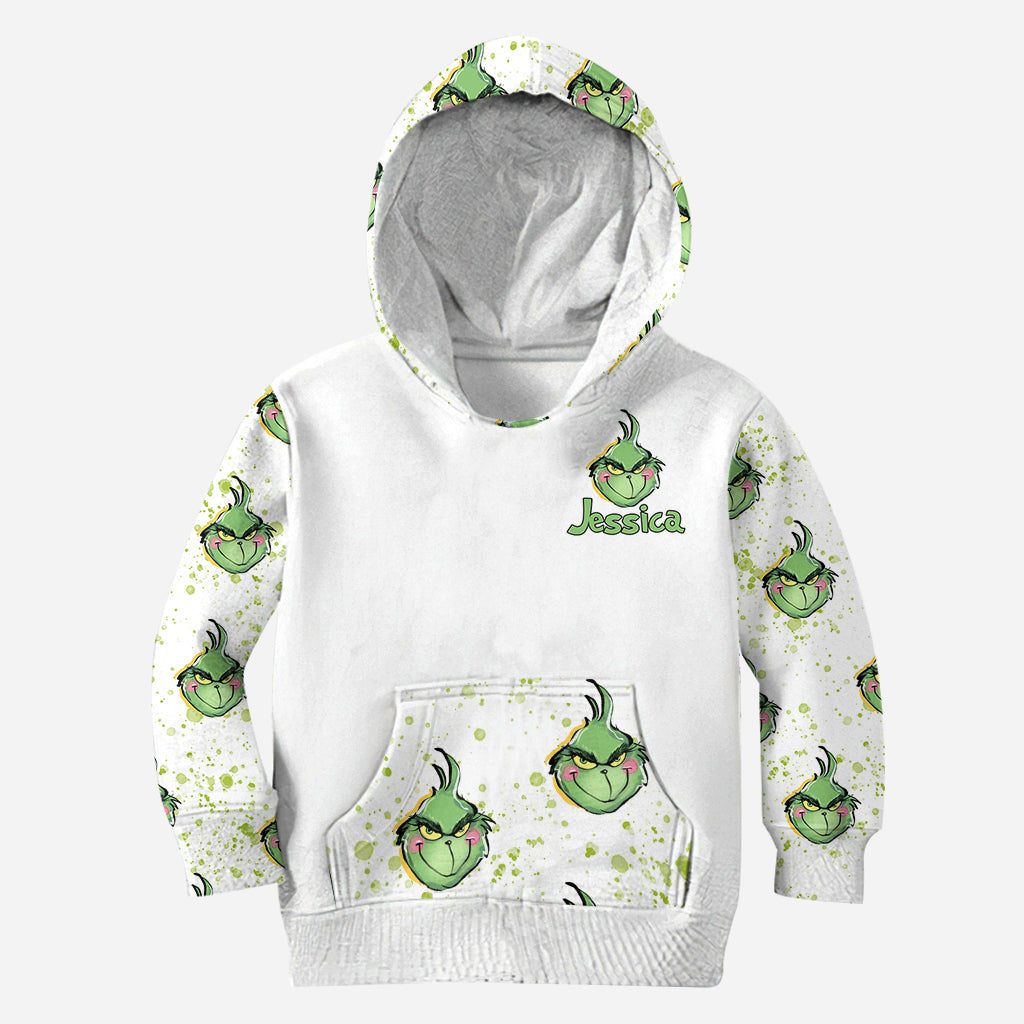 Personalized Grinch Hoodie and Leggings Set for Christmas Gift Hoodie & Leggings GradoCreations