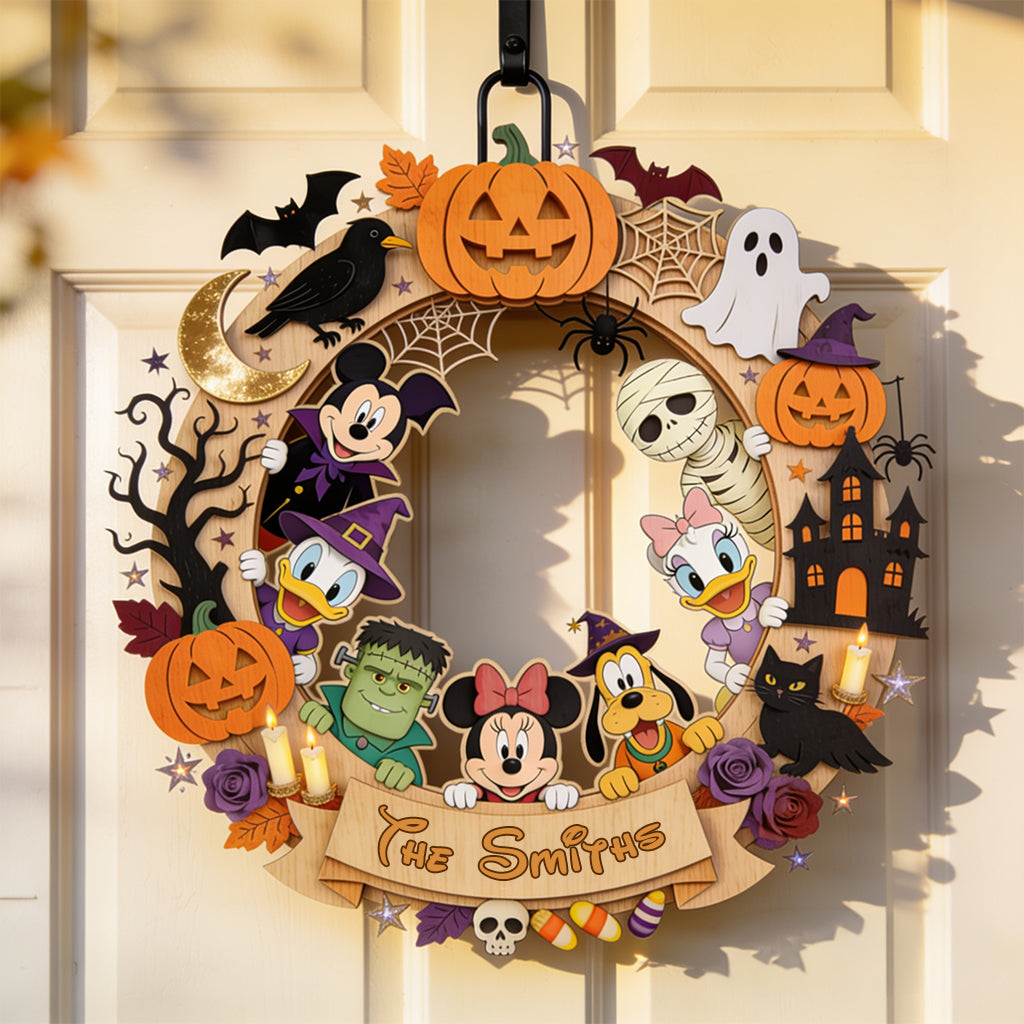 Personalized Halloween Wood Sign Custom Shape Sign for Family Wood Sign GradoCreations