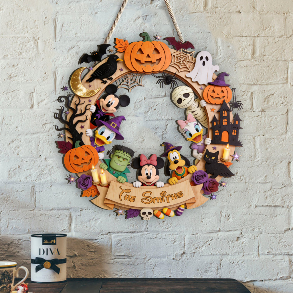 Personalized Halloween Wood Sign Custom Shape Sign for Family Wood Sign GradoCreations