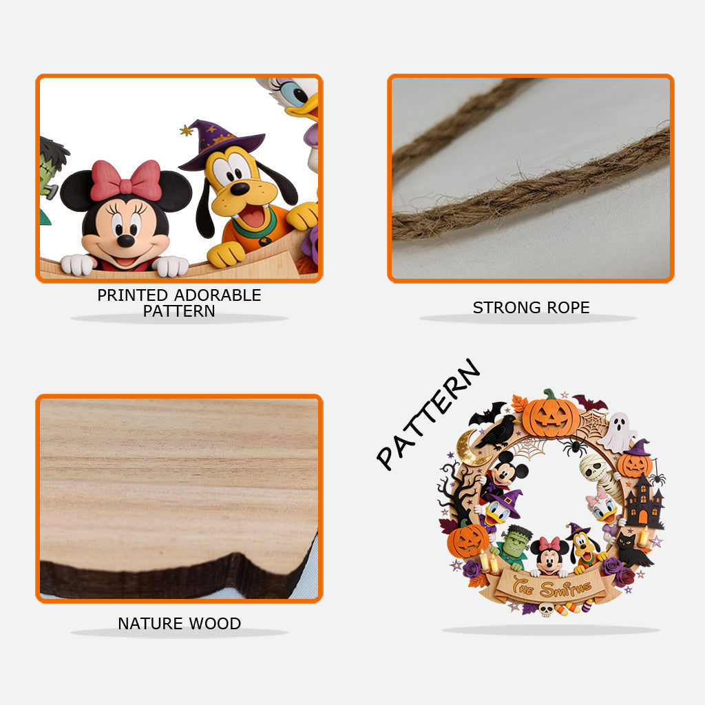 Personalized Halloween Wood Sign Custom Shape Sign for Family Wood Sign GradoCreations