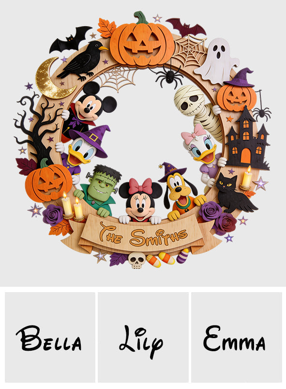 Personalized Halloween Wood Sign Custom Shape Sign for Family Wood Sign GradoCreations