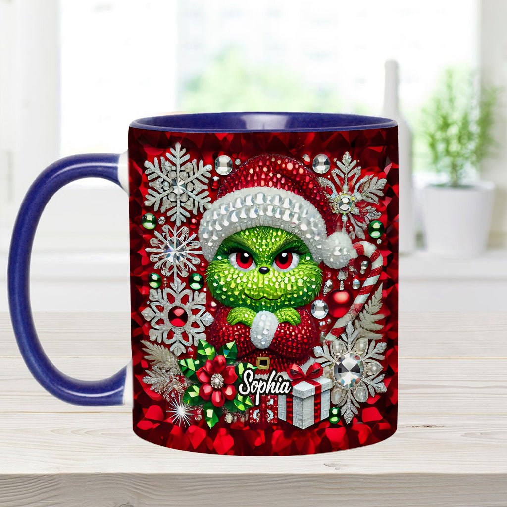 Personalized Grinchmas Accent Mug Custom Name Christmas Gift Accent Mug GradoCreations