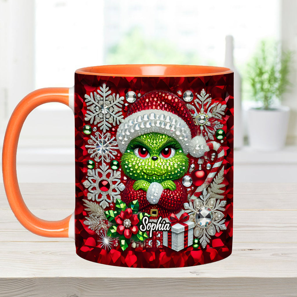 Personalized Grinchmas Accent Mug Custom Name Christmas Gift Accent Mug GradoCreations