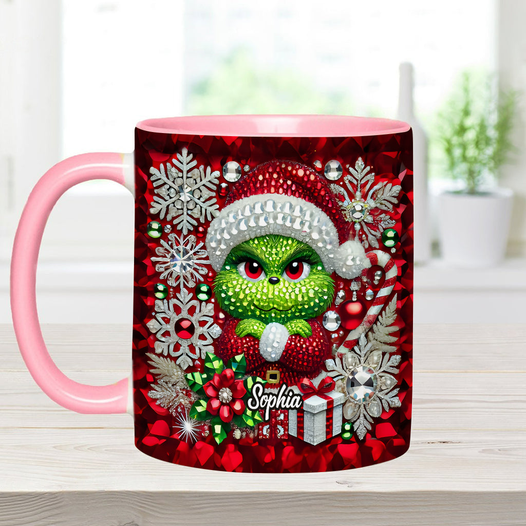 Personalized Grinchmas Accent Mug Custom Name Christmas Gift Accent Mug GradoCreations