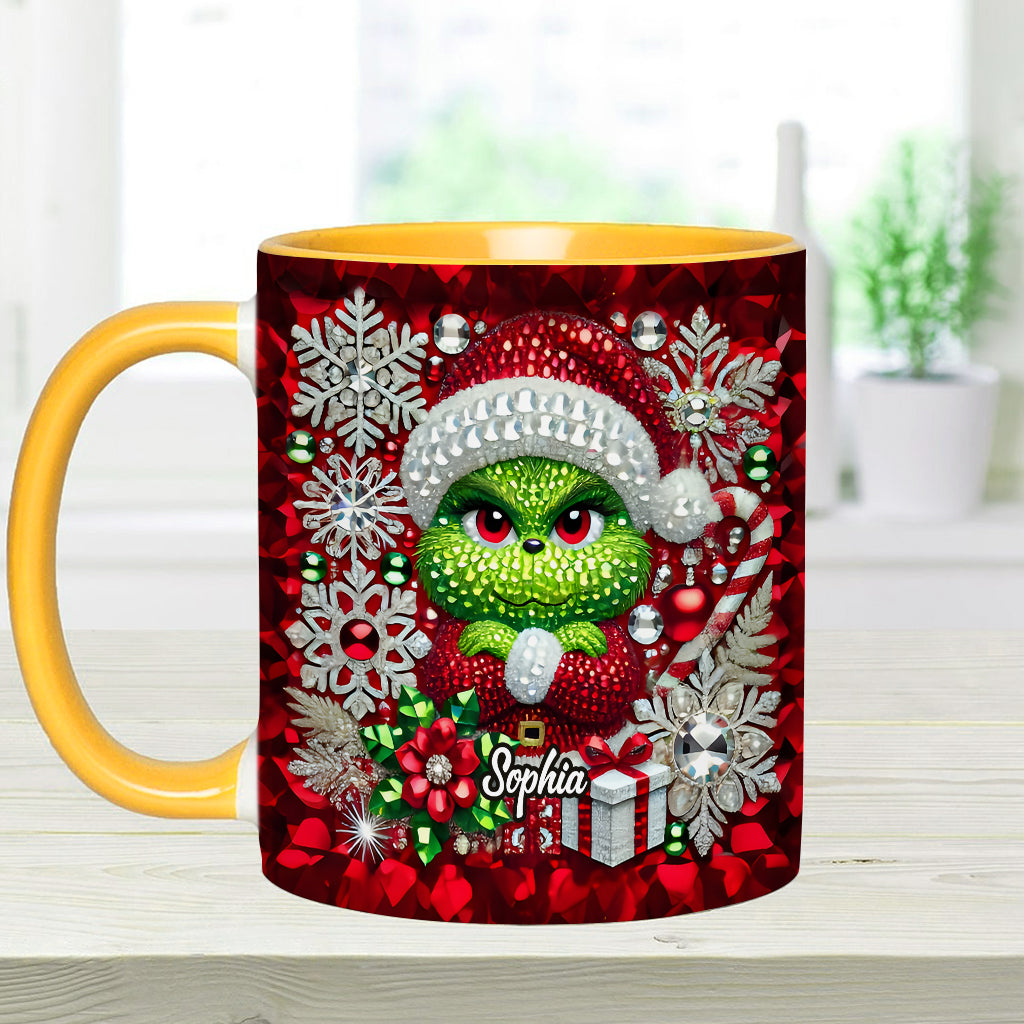 Personalized Grinchmas Accent Mug Custom Name Christmas Gift Accent Mug GradoCreations