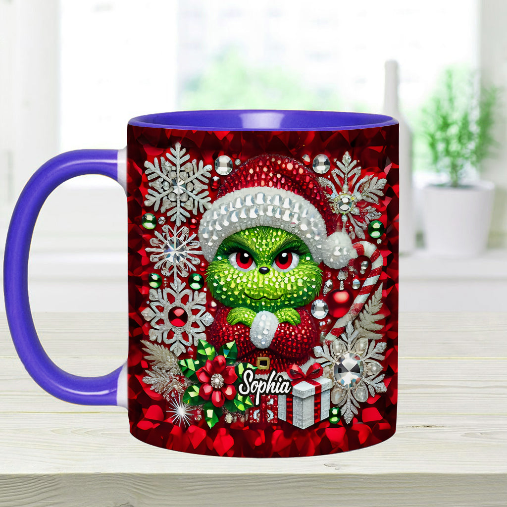 Personalized Grinchmas Accent Mug Custom Name Christmas Gift Accent Mug GradoCreations