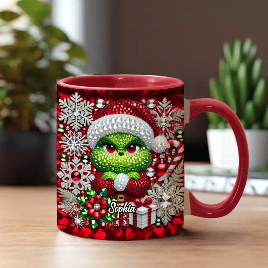 Personalized Grinchmas Accent Mug Custom Name Christmas Gift Accent Mug GradoCreations