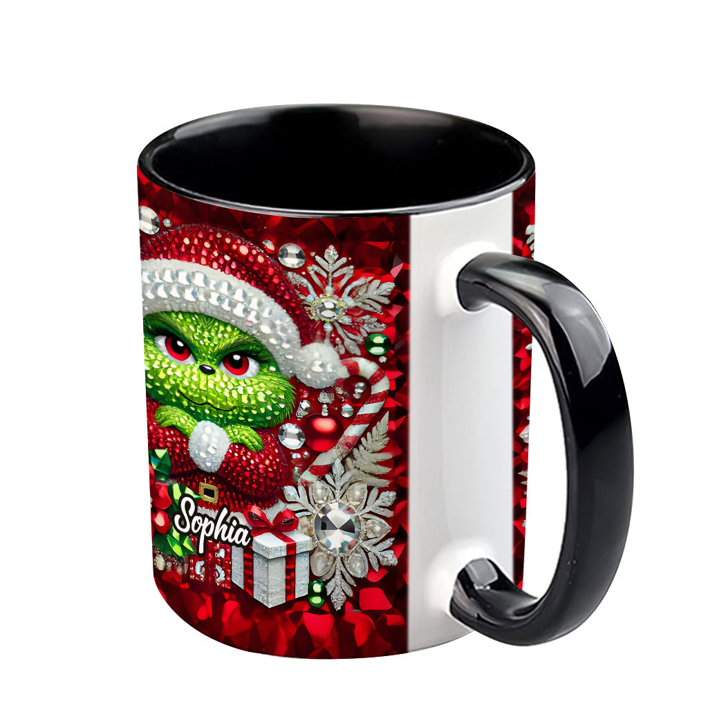 Personalized Grinchmas Accent Mug Custom Name Christmas Gift Accent Mug GradoCreations