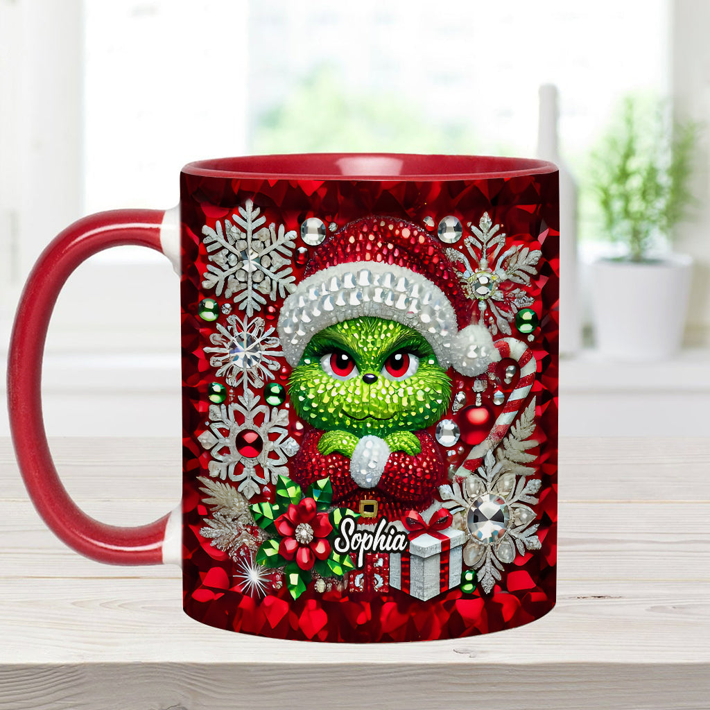 Personalized Grinchmas Accent Mug Custom Name Christmas Gift Accent Mug GradoCreations