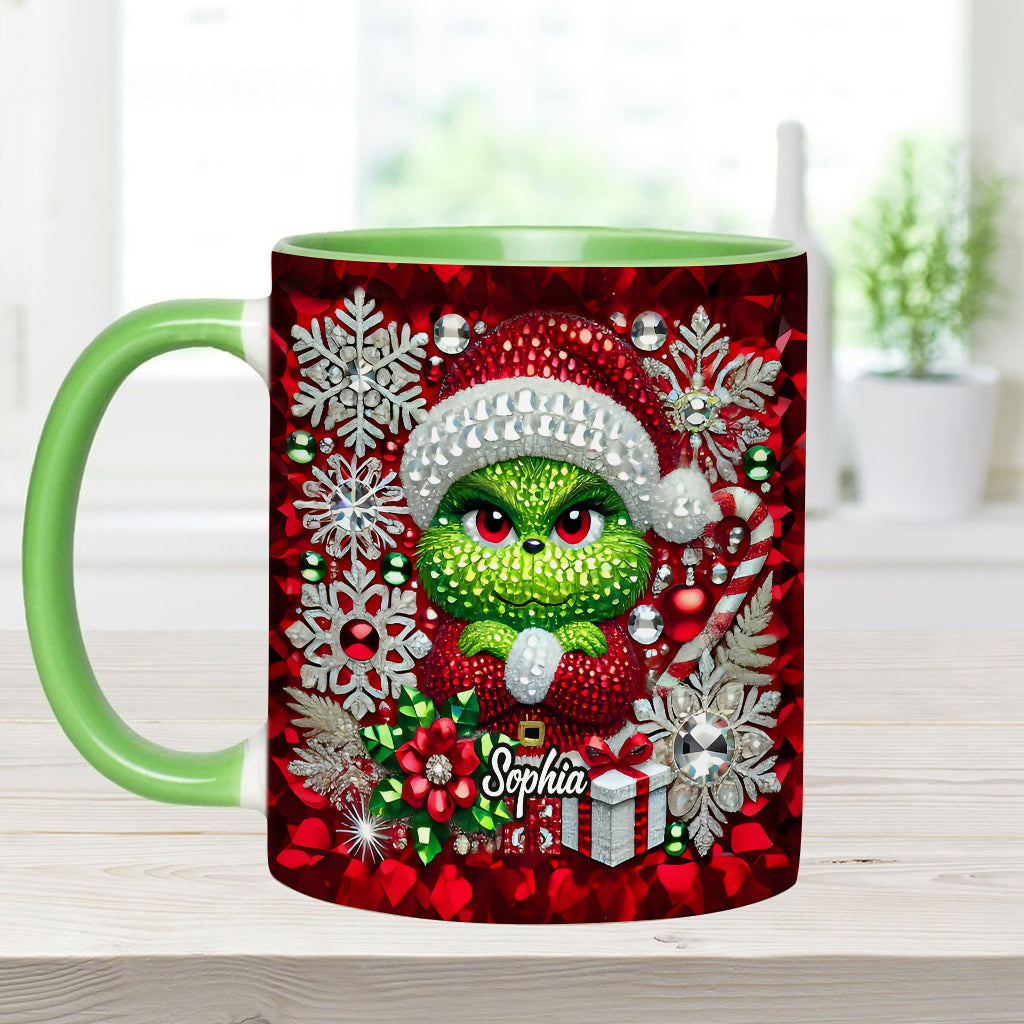 Personalized Grinchmas Accent Mug Custom Name Christmas Gift Accent Mug GradoCreations