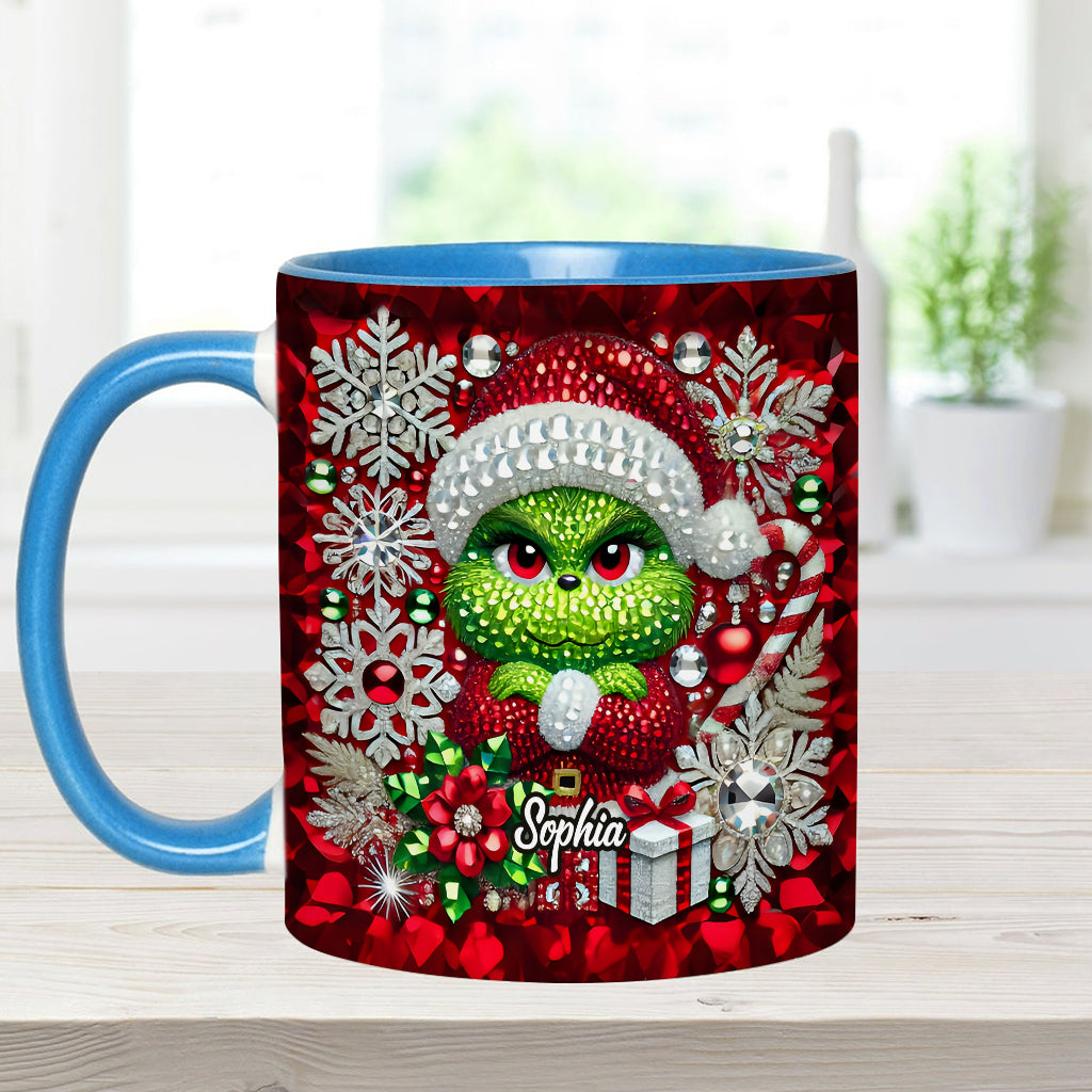 Personalized Grinchmas Accent Mug Custom Name Christmas Gift Accent Mug GradoCreations