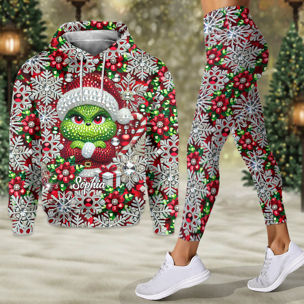 Personalized Merry Grinchmas Hoodie and Leggings Gift for Christmas Hoodie & Leggings GradoCreations