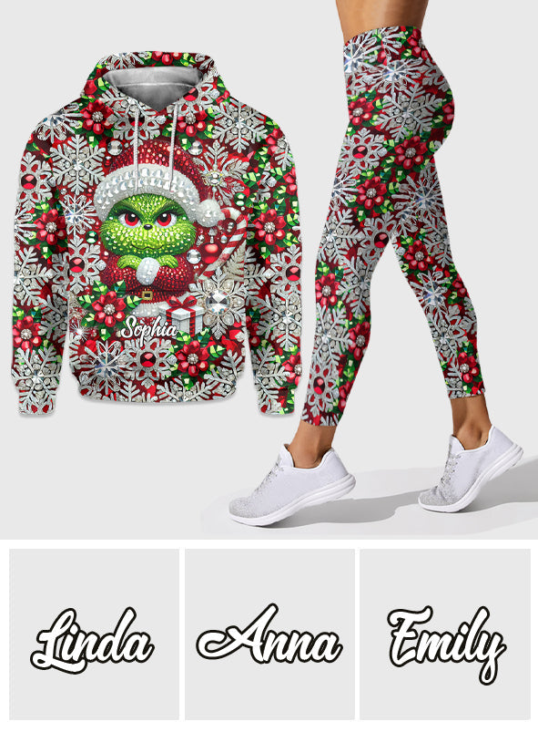 Personalized Merry Grinchmas Hoodie and Leggings Gift for Christmas Hoodie & Leggings GradoCreations