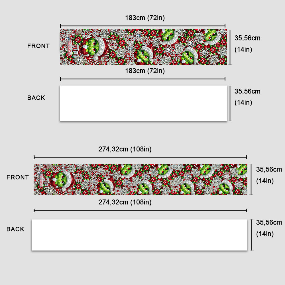 Personalized Grinchmas Table Runner Holiday Décor Gift Table Runner GradoCreations