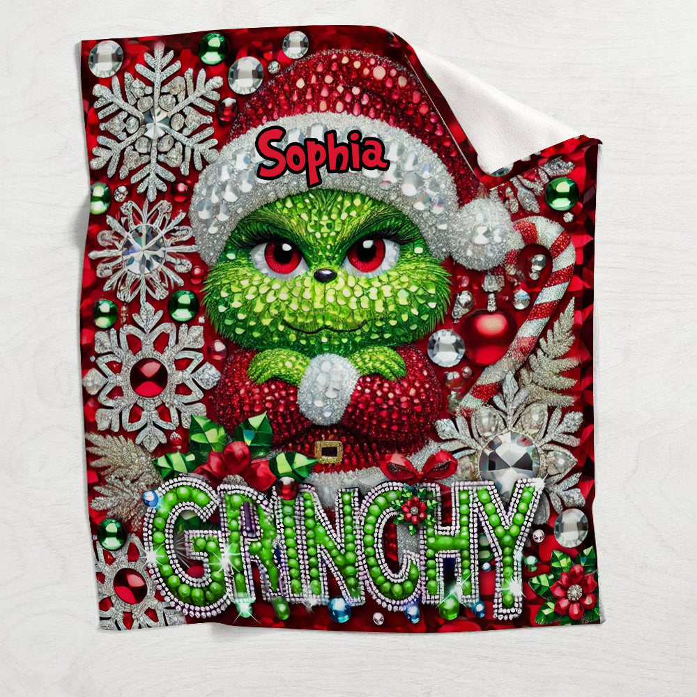 Personalized Grinchmas Blanket Custom Name Holiday Gift Blanket GradoCreations