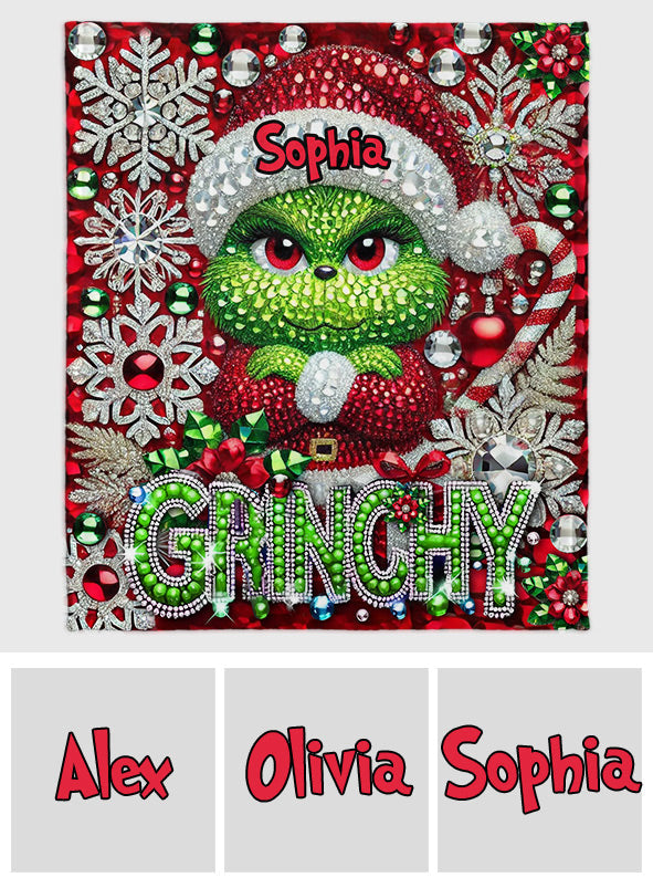 Personalized Grinchmas Blanket Custom Name Holiday Gift Blanket GradoCreations