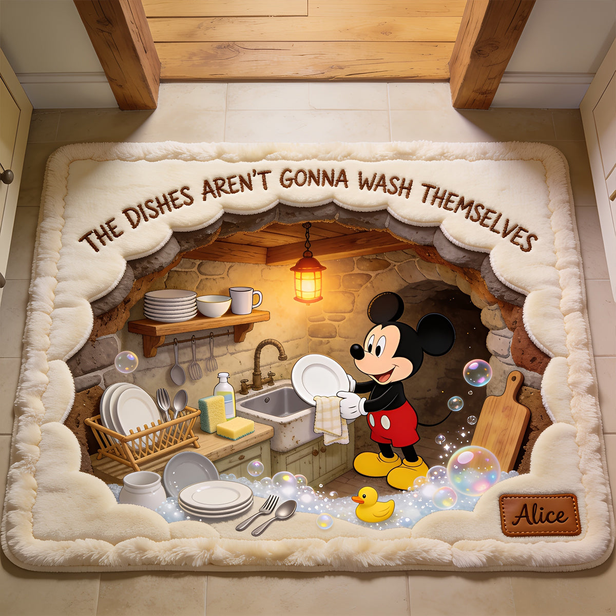 Personalized Non-Slip Tufted Rug with Disney Design for Kids Room Non-Slip Tufted Rug GradoCreations