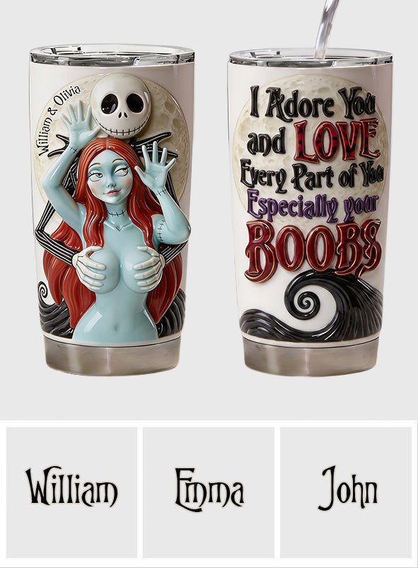 Personalized Spooky Couple Tumbler Custom Name Gift Idea Tumbler GradoCreations